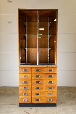 Vintage Pharmacist Brown Cabinet-AMR-1719413