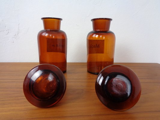 Vintage Pharmacists Glass Bottles, Set of 8-RDW-1785311