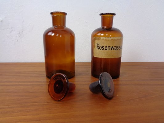 Vintage Pharmacists Glass Bottles, Set of 8-RDW-1785311