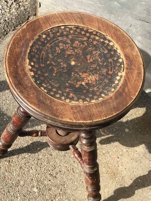 Vintage Piano Stool, 1940s-OXJ-891559