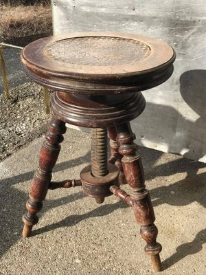 Vintage Piano Stool, 1940s-OXJ-891559