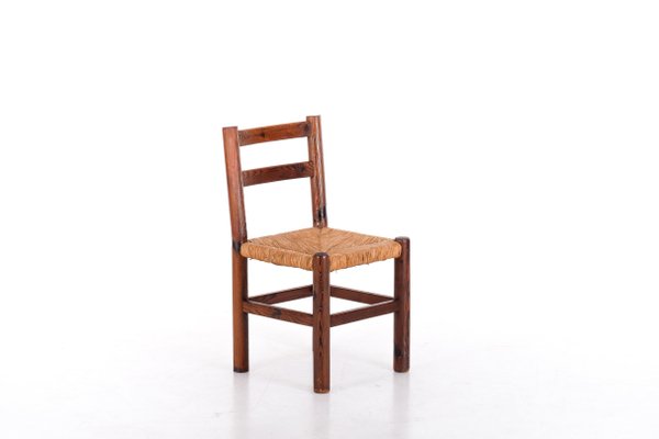 Vintage Pine Chairs, 1960s, Set of 4-QU-1706915