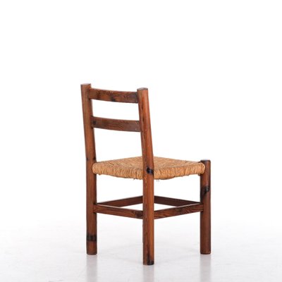 Vintage Pine Chairs, 1960s, Set of 4-QU-1706915