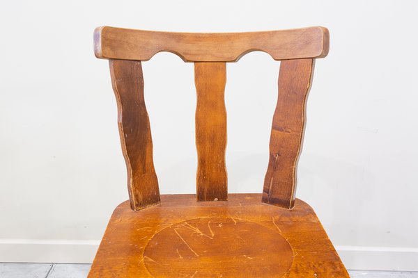 Vintage Pine Wood Chair, 1960s-UJE-1431119