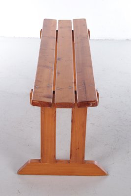 Vintage Pine Wooden Bench, France-EZZ-1130404