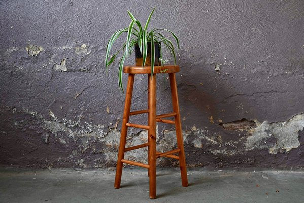 Vintage Pinewood Bar Stool, 1960s-AIU-1790800