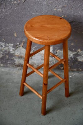 Vintage Pinewood Bar Stool, 1960s-AIU-1790800