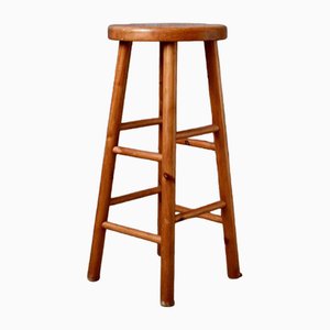 Vintage Pinewood Bar Stool, 1960s-AIU-1790800