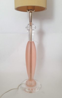 Vintage Pink Acrylic Table Lamp, 1970s-XUQ-1452989