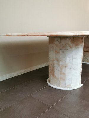 Vintage Pink and White Dining Table, Italy, 1970s-ZST-1471731