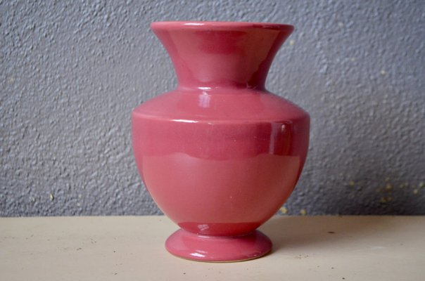 Vintage Pink Ceramic Vase from Niderviller-AIU-1397311