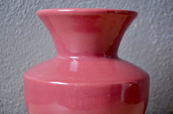 Vintage Pink Ceramic Vase from Niderviller-AIU-1397311