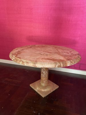 Vintage Pink Marble Table, 1970s-YNQ-1448984