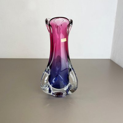 Vintage Pink & Purple Hand Blown Crystal Glass Vase from Joska, Germany, 1970-QZ-1217700