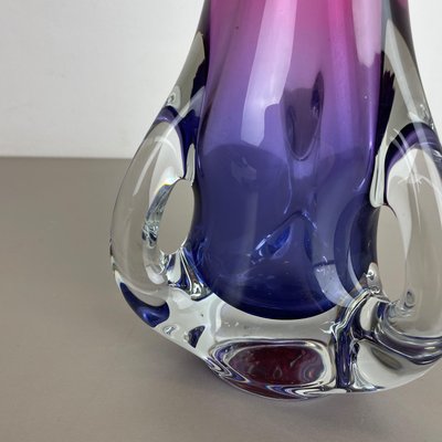 Vintage Pink & Purple Hand Blown Crystal Glass Vase from Joska, Germany, 1970-QZ-1217700