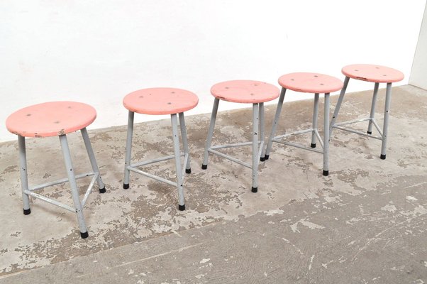 Vintage Pink Stool, 1970s-AOX-1737279