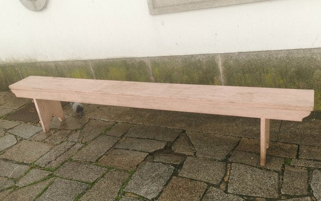 Vintage Pink Wood Bench, 1960s-GEL-1431693