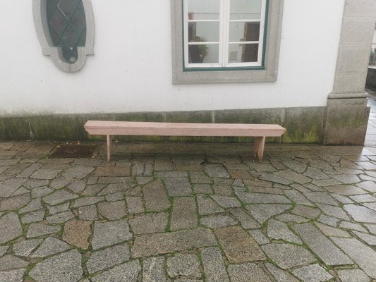 Vintage Pink Wood Bench, 1960s-GEL-1431693