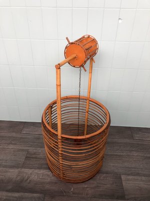 Vintage Planter in Bamboo, 1970s-FOV-1744214