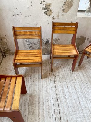 Vintage Plywood Chairs, 1980s, Set of 4-LCU-2024748