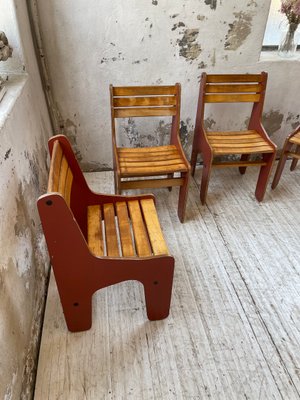 Vintage Plywood Chairs, 1980s, Set of 4-LCU-2024748