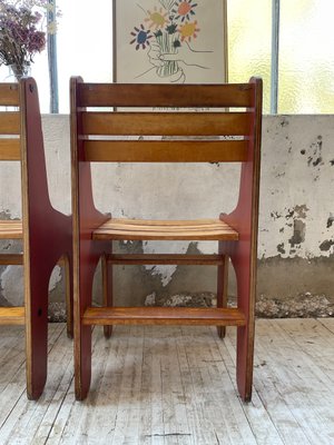 Vintage Plywood Chairs, 1980s, Set of 4-LCU-2024748