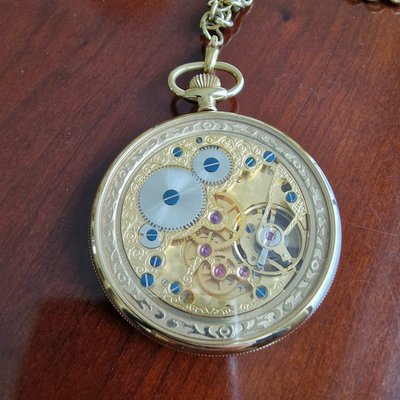 Vintage Pocket Watch with Jewelry by Michel Herbelin, Paris-ITF-2022992