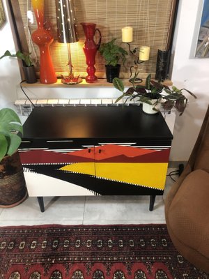 Vintage Polish Hand Painted Sideboard, 1968-YQY-2016603