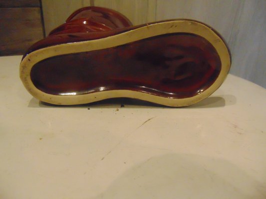 Vintage Polish Shoe Shaped Ceramic Vase Signed Jaro-CAQ-1060194