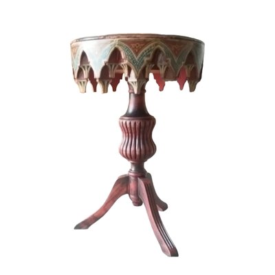 Vintage Polychrome Side Table-TCS-1742937