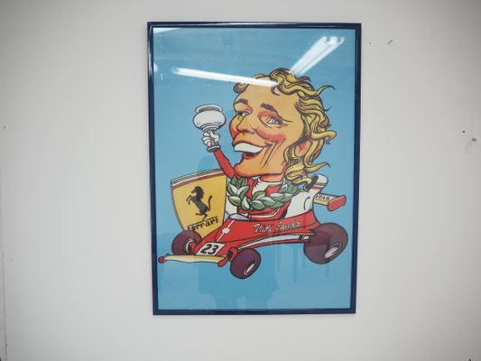 Vintage Poster Caricature of Niki Lauda, 1970s-TZ-1287111