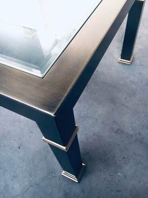 Vintage Postmodern Brushed Metal Coffee Table from Belgo Chrom / Dewulf Selection, 1980s-RQV-869756