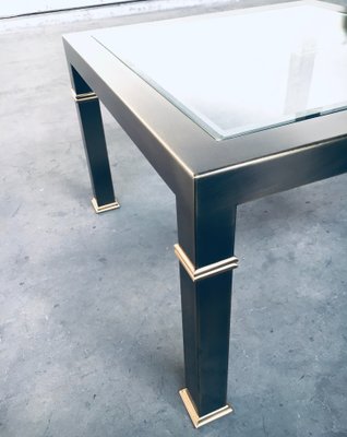 Vintage Postmodern Brushed Metal Coffee Table from Belgo Chrom / Dewulf Selection, 1980s-RQV-869756