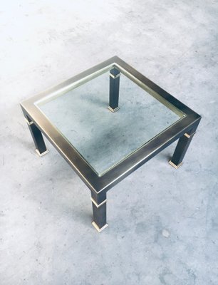 Vintage Postmodern Brushed Metal Coffee Table from Belgo Chrom / Dewulf Selection, 1980s-RQV-869756