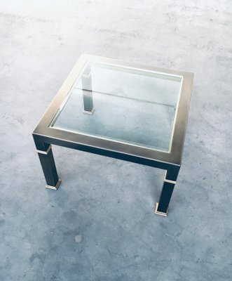 Vintage Postmodern Brushed Metal Coffee Table from Belgo Chrom / Dewulf Selection, 1980s-RQV-869756