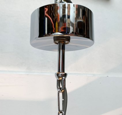 Vintage Postmodern Geometric Lamellar Pendant Lamp, 1980s-UAH-1447337