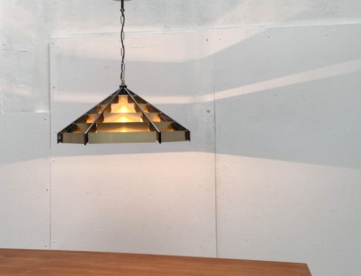 Vintage Postmodern Geometric Lamellar Pendant Lamp, 1980s-UAH-1447337