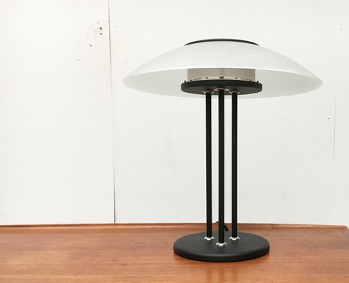 Vintage Postmodern Glass & Metal Table Lamp-UAH-861829