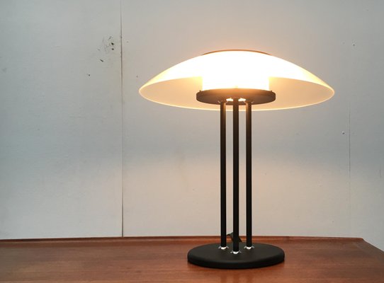 Vintage Postmodern Glass & Metal Table Lamp-UAH-861829