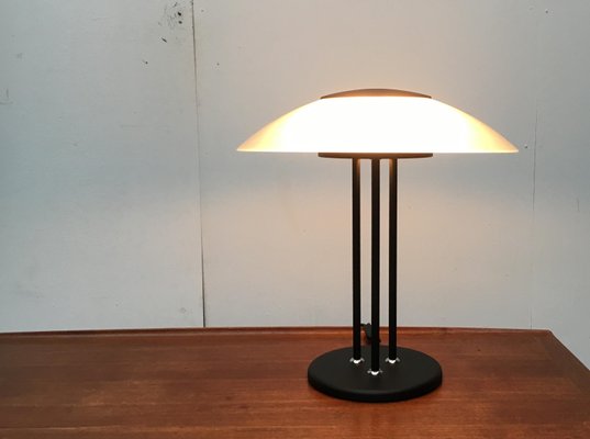 Vintage Postmodern Glass & Metal Table Lamp-UAH-861829