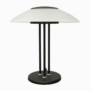 Vintage Postmodern Glass & Metal Table Lamp-UAH-861829