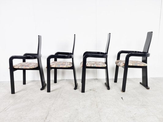 Vintage Postmodern Italian Dining Chairs, 1980s, Set of 4-IRH-1355524