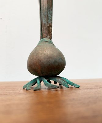 Vintage Postmodern Italian Onion Flower Shaped Metal Candleholder from Carnevale, 1980s-UAH-1431194