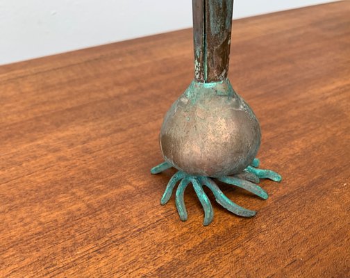 Vintage Postmodern Italian Onion Flower Shaped Metal Candleholder from Carnevale, 1980s-UAH-1431194