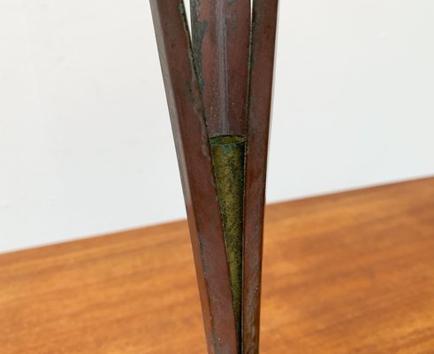 Vintage Postmodern Italian Onion Flower Shaped Metal Candleholder from Carnevale, 1980s-UAH-1431194