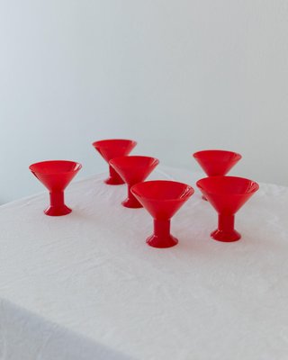 Vintage Postmodern Italian Red Drinking Glasses Joy by Leonardo, 1980s-HVJ-2026482