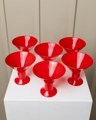 Vintage Postmodern Italian Red Drinking Glasses Joy by Leonardo, 1980s-HVJ-2026482