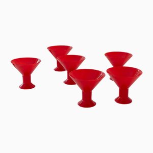 Vintage Postmodern Italian Red Drinking Glasses Joy by Leonardo, 1980s-HVJ-2026482