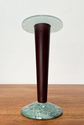 Vintage Postmodern Italian Wood and Stone Candleholders, 1980s, Set of 2-UAH-1796730