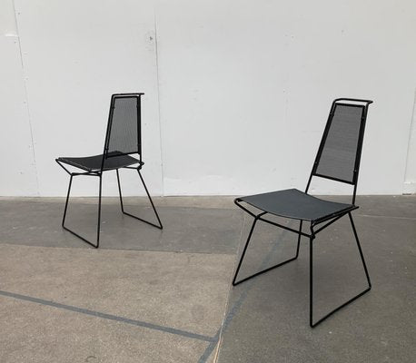 Vintage Postmodern Metal Side Chairs by Rolf Rahmlow, 1980s, Set of 2-UAH-1054418